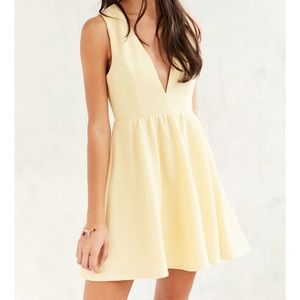 NWT urban outfitters yellow plunge dress